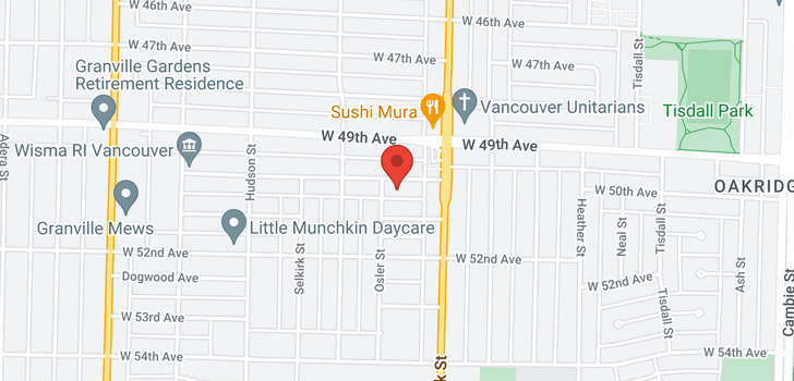 map of 1088 W 50TH AVENUE
